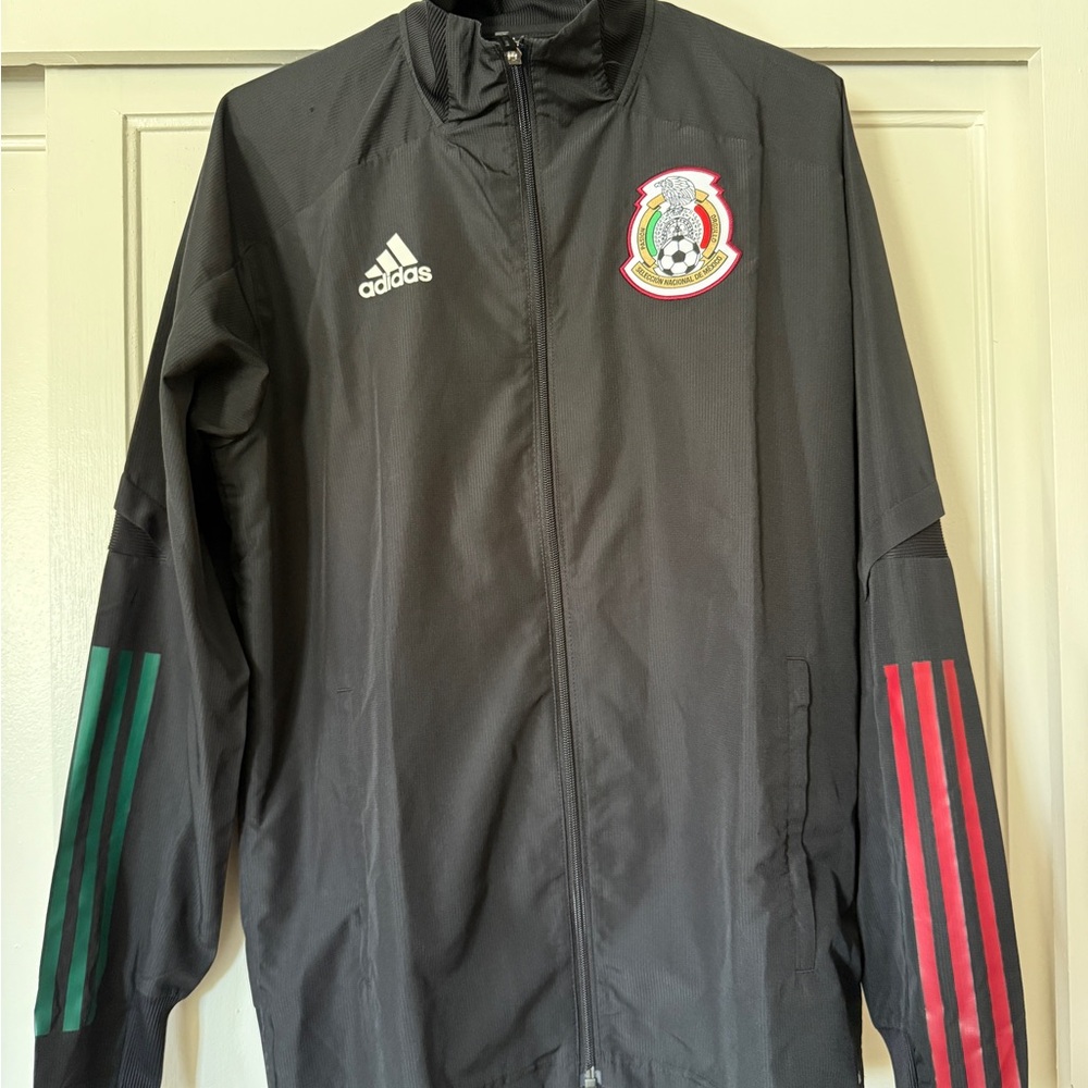 Adidas Black Jacket with Mexico Emblem